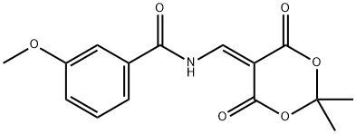 N-[(2,2-DIMETHYL-4,6-DIOXO-1,3-DIOXAN-5-YLIDEN)METHYL]-3-METHOXYBENZENECARBOXAMIDE Struktur