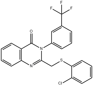 2-([(2-CHLOROPHENYL)SULFANYL]METHYL)-3-[3-(TRIFLUOROMETHYL)PHENYL]-4(3H)-QUINAZOLINONE Struktur