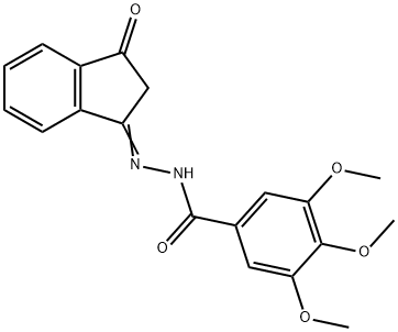 N-(AZA(3-OXOINDANYLIDENE)METHYL)(3,4,5-TRIMETHOXYPHENYL)FORMAMIDE Struktur