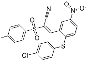 3-(2-(4-CHLOROPHENYLTHIO)-5-NITROPHENYL)-2-((4-METHYLPHENYL)SULFONYL)PROP-2-ENENITRILE Struktur