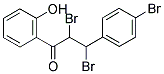 2,3-DIBROMO-3-(4-BROMOPHENYL)-1-(2-HYDROXYPHENYL)PROPAN-1-ONE Struktur