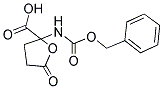 2-BENZYLOXYCARBONYLAMINO-5-OXO-TETRAHYDRO-FURAN-2-CARBOXYLIC ACID Struktur