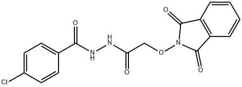 N'-(4-CHLOROBENZOYL)-2-[(1,3-DIOXO-1,3-DIHYDRO-2H-ISOINDOL-2-YL)OXY]ACETOHYDRAZIDE Struktur