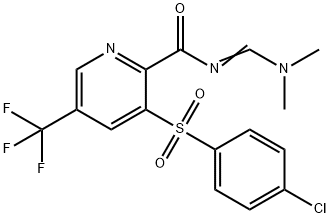 3-[(4-CHLOROPHENYL)SULFONYL]-N-[(DIMETHYLAMINO)METHYLENE]-5-(TRIFLUOROMETHYL)-2-PYRIDINECARBOXAMIDE Struktur