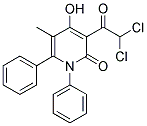 3-(2,2-DICHLOROACETYL)-4-HYDROXY-5-METHYL-1,6-DIPHENYL-1,2-DIHYDROPYRIDIN-2-ONE Struktur