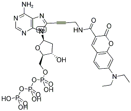 DIETHYLAMINOCOUMARIN-5-DATP Struktur