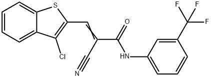 3-(3-CHLORO-1-BENZOTHIOPHEN-2-YL)-2-CYANO-N-[3-(TRIFLUOROMETHYL)PHENYL]ACRYLAMIDE Struktur