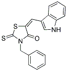 (5E)-3-BENZYL-5-(1H-INDOL-3-YLMETHYLENE)-2-THIOXO-1,3-THIAZOLIDIN-4-ONE Struktur