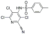 N1-(2,3,5-TRICHLORO-6-CYANO-4-PYRIDYL)-4-METHYLBENZENE-1-SULFONAMIDE Struktur