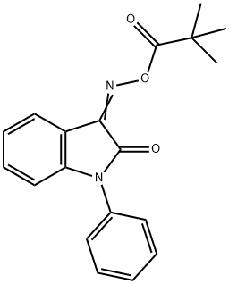 3-([(2,2-DIMETHYLPROPANOYL)OXY]IMINO)-1-PHENYL-1,3-DIHYDRO-2H-INDOL-2-ONE Struktur