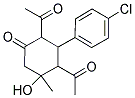 2,4-DIACETYL-3-(4-CHLOROPHENYL)-5-HYDROXY-5-METHYLCYCLOHEXANONE Struktur