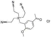 (5-ACETYL-2-METHOXYBENZYL)[TRI(2-CYANOETHYL)]PHOSPHONIUM CHLORIDE Struktur