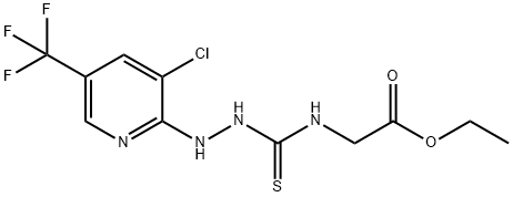 1-[3-CHLORO-5-(TRIFLUOROMETHYL)PYRID-2-YL]-4-(ETHOXYCARBONYLMETHYL)-3-THIOSEMICARBAZIDE Struktur