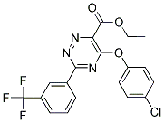 ETHYL 5-(4-CHLOROPHENOXY)-3-[3-(TRIFLUOROMETHYL)PHENYL]-1,2,4-TRIAZINE-6-CARBOXYLATE Struktur