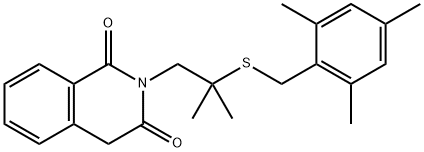 2-(2-[(MESITYLMETHYL)SULFANYL]-2-METHYLPROPYL)-1,3(2H,4H)-ISOQUINOLINEDIONE Struktur