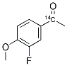 3-FLUORO-4-METHOXY ACETOPHENONE, [CARBONYL-14C] Struktur