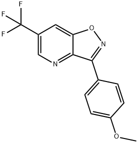 3-(4-METHOXYPHENYL)-6-(TRIFLUOROMETHYL)ISOXAZOLO[4,5-B]PYRIDINE Struktur