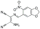 2-AMINO-1-(1-AZA-2-(6-NITROBENZO[3,4-D]1,3-DIOXOLEN-5-YL)VINYL)ETHENE-1,2-DICARBONITRILE Struktur