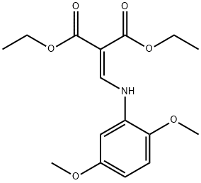 DIETHYL 2-(((2,5-DIMETHOXYPHENYL)AMINO)METHYLENE)PROPANE-1,3-DIOATE Struktur