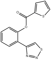 2-(1,2,3-THIADIAZOL-4-YL)PHENYL 2-THIOPHENECARBOXYLATE Struktur