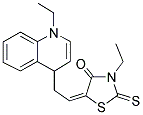 3 ETHYL-5-[4-(1-ETHYLQUINOLINO)-ETHYLIDENE]-2-THIO-4-THIAZOLIDONE Struktur