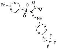 1-((4-BROMOPHENYL)SULFONYL)-1-NITRO-2-((4-(TRIFLUOROMETHOXY)PHENYL)AMINO)ETHENE Struktur