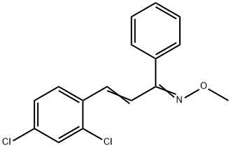 3-(2,4-DICHLOROPHENYL)-1-PHENYL-2-PROPEN-1-ONE O-METHYLOXIME Struktur