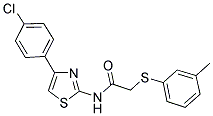 N-[4-(4-CHLOROPHENYL)-1,3-THIAZOL-2-YL]-2-[(3-METHYLPHENYL)SULFANYL]ACETAMIDE Struktur