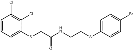 N-(2-[(4-BROMOPHENYL)SULFANYL]ETHYL)-2-[(2,3-DICHLOROPHENYL)SULFANYL]ACETAMIDE Struktur