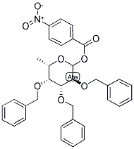 P-NITROBENZOYL-2,3,4-TRI-O-BENZYL-A,B-L-FUCOPYRANOSE Struktur