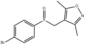 4-([(4-BROMOPHENYL)SULFINYL]METHYL)-3,5-DIMETHYLISOXAZOLE Struktur