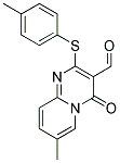 7-METHYL-2-[(4-METHYLPHENYL)SULFANYL]-4-OXO-4H-PYRIDO[1,2-A]PYRIMIDINE-3-CARBALDEHYDE Struktur