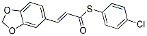 S-(4-CHLOROPHENYL) 3-(1,3-BENZODIOXOL-5-YL)-2-PROPENETHIOATE Struktur