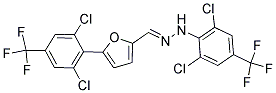 5-[2,6-DICHLORO-4-(TRIFLUOROMETHYL)PHENYL]-2-FURALDEHYDE 2-[2,6-DICHLORO-4-(TRIFLUOROMETHYL)PHENYL]HYDRAZONE Struktur