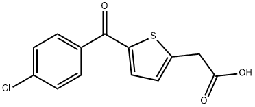 2-[5-(4-CHLOROBENZOYL)-2-THIENYL]ACETIC ACID Struktur