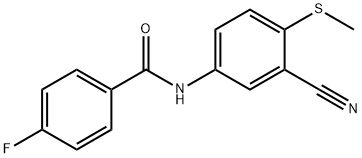 N-[3-CYANO-4-(METHYLSULFANYL)PHENYL]-4-FLUOROBENZENECARBOXAMIDE Struktur