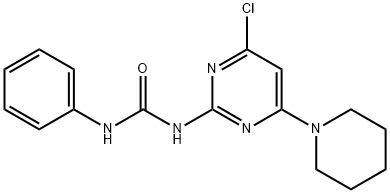 N-(4-CHLORO-6-PIPERIDINO-2-PYRIMIDINYL)-N'-PHENYLUREA Struktur