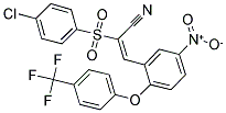 2-((4-CHLOROPHENYL)SULFONYL)-3-(5-NITRO-2-(4-(TRIFLUOROMETHYL)PHENOXY)PHENYL)PROP-2-ENENITRILE Struktur