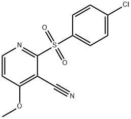 2-[(4-CHLOROPHENYL)SULFONYL]-4-METHOXYNICOTINONITRILE Struktur