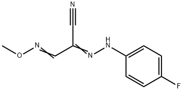 2-[2-(4-FLUOROPHENYL)HYDRAZONO]-3-(METHOXYIMINO)PROPANENITRILE Struktur