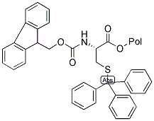 FMOC-L-CYS(TRT)-PEG-PS Struktur