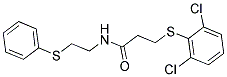 3-[(2,6-DICHLOROPHENYL)SULFANYL]-N-[2-(PHENYLSULFANYL)ETHYL]PROPANAMIDE Struktur