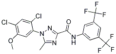 N-[3,5-BIS(TRIFLUOROMETHYL)PHENYL]-1-(2,4-DICHLORO-5-METHOXYPHENYL)-5-METHYL-1H-1,2,4-TRIAZOLE-3-CARBOXAMIDE Struktur