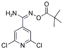 O4-(2,2-DIMETHYLPROPANOYL)-2,6-DICHLOROPYRIDINE-4-CARBOHYDROXIMAMIDE Struktur