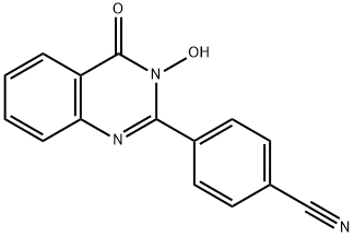 4-(3-HYDROXY-4-OXO-3,4-DIHYDRO-2-QUINAZOLINYL)BENZENECARBONITRILE Struktur