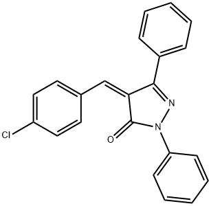 4-[(Z)-(4-CHLOROPHENYL)METHYLIDENE]-1,3-DIPHENYL-1H-PYRAZOL-5-ONE Struktur