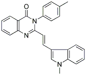 (E)-2-(2-(1-METHYL-1H-INDOL-3-YL)VINYL)-3-P-TOLYLQUINAZOLIN-4(3H)-ONE Struktur