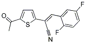 2-(5-ACETYL-2-THIENYL)-3-(2,5-DIFLUOROPHENYL)ACRYLONITRILE Struktur