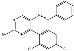 4-(2,4-DICHLOROPHENYL)-5-(2-PHENYLDIAZENYL)-2-PYRIMIDINAMINE Struktur