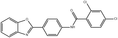 N-[4-(1,3-BENZOXAZOL-2-YL)PHENYL]-2,4-DICHLOROBENZENECARBOXAMIDE Struktur